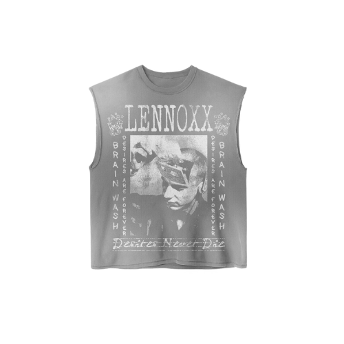 “BRAINWASHED”CUT OFF T-SHIRT